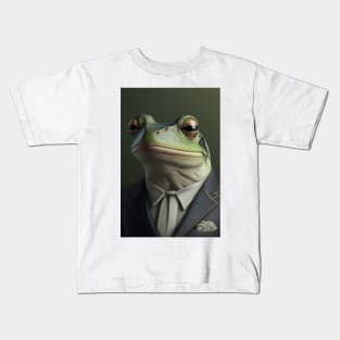 Frog In A Suit Kids T-Shirt